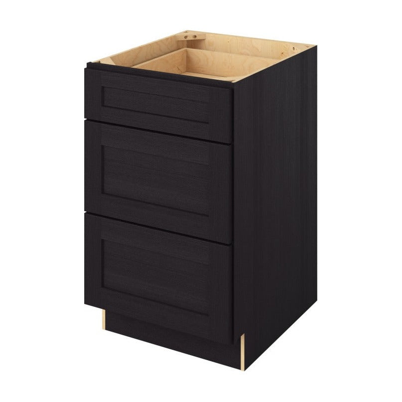 21"W Three Drawer Base Cabinet in Catalina Espresso