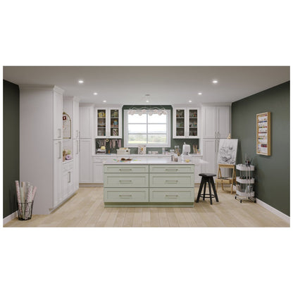 21"W Three Drawer Base Cabinet in Catalina Sage Green, view 4
