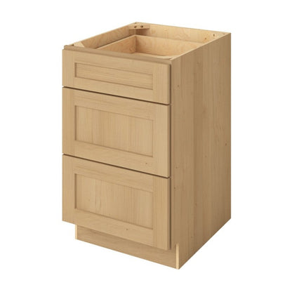 21"W Three Drawer Base Cabinet in Catalina Sandstone