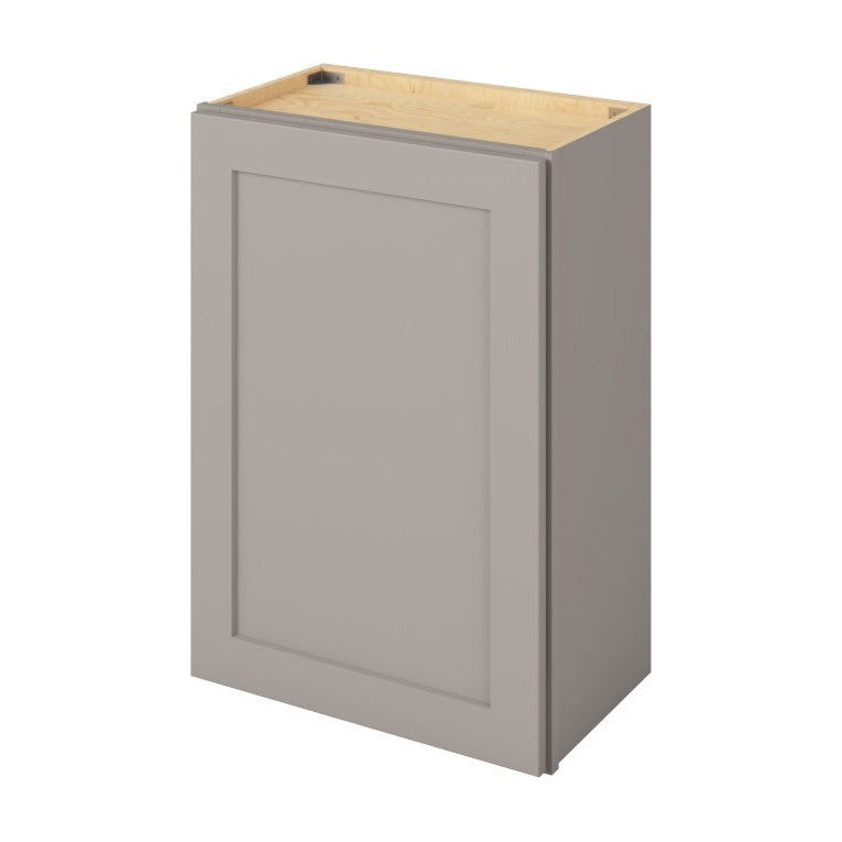 21"W x 30"H Wall Cabinet with Single Door and Two Shelves in Catalina Pebble Grey