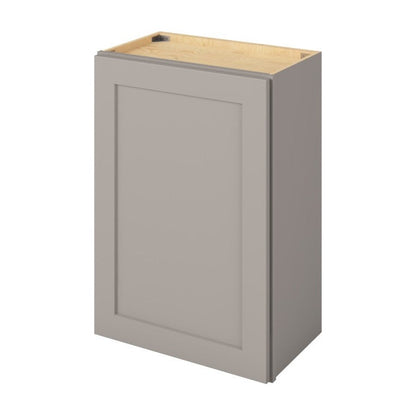 21"W x 30"H Wall Cabinet with Single Door and Two Shelves in Catalina Pebble Grey