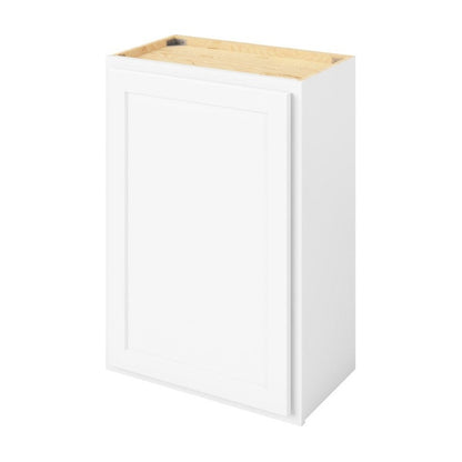 21"W x 30"H Wall Cabinet with Single Door and Two Shelves in Hatteras Polar White