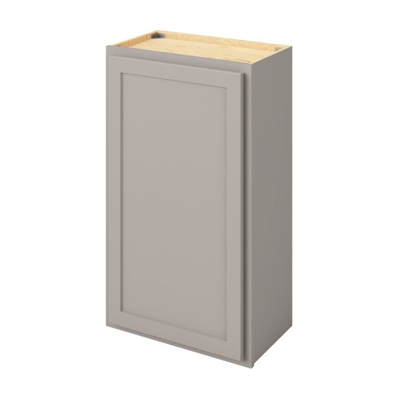 21"W x 36"H Wall Cabinet with Single Door and Two Shelves in Hatteras Pebble Grey