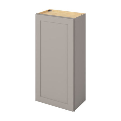 21"W x 42"H Wall Cabinet with Single Door and Three Shelves in Catalina Pebble Grey