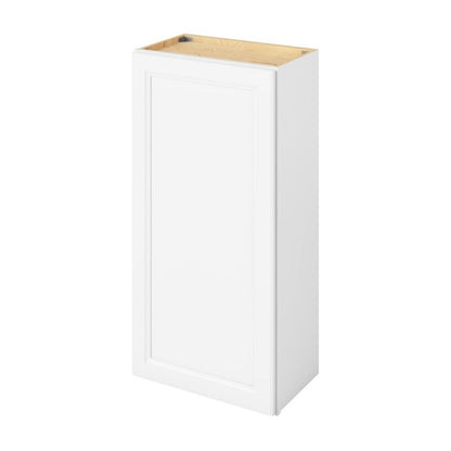 21"W x 42"H Wall Cabinet with Single Door and Three Shelves in Maui Polar White