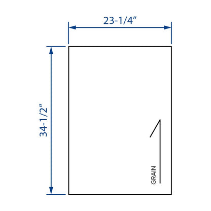 23.25"W x 34.5"H Base End Panel in Pebble Grey, view 2