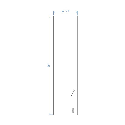 23.25"W x 96"H Tall End Panel in Espresso, view 2