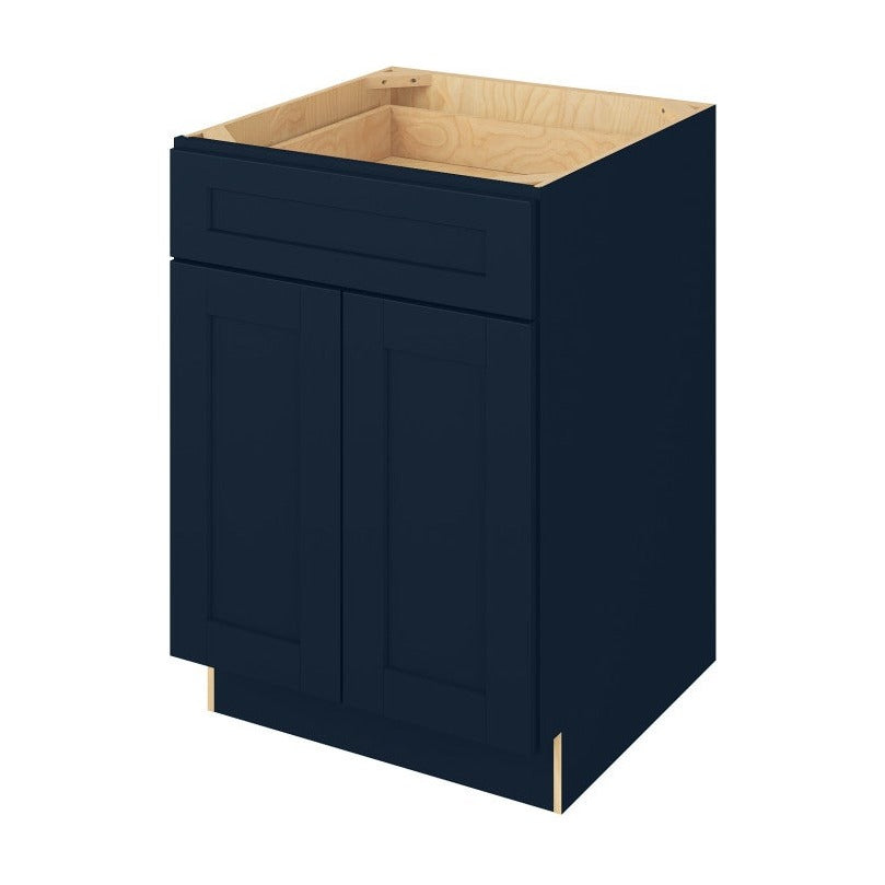 24"W Base Cabinet with Double Doors and One Drawer in Catalina Nautical Blue