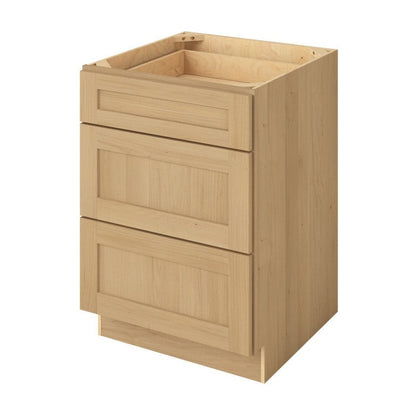 24"W Three Drawer Base Cabinet in Catalina Sandstone