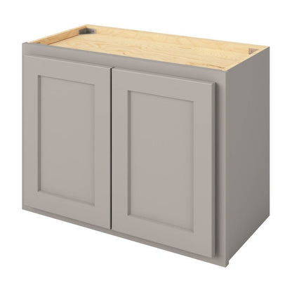 24"W x 18"H Wall Cabinet with Double Doors in Hatteras Pebble Grey