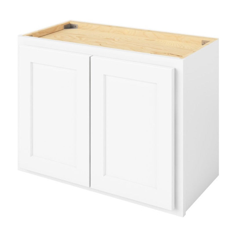24"W x 18"H Wall Cabinet with Double Doors in Hatteras Polar White