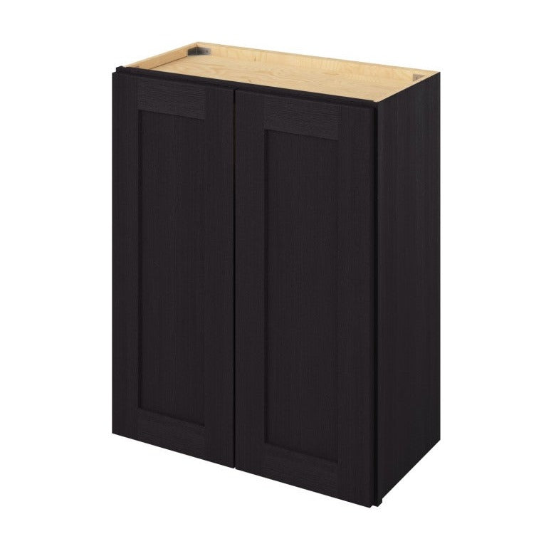 24"W x 30"H Wall Cabinet with Double Doors and Two Shelves in Catalina Espresso