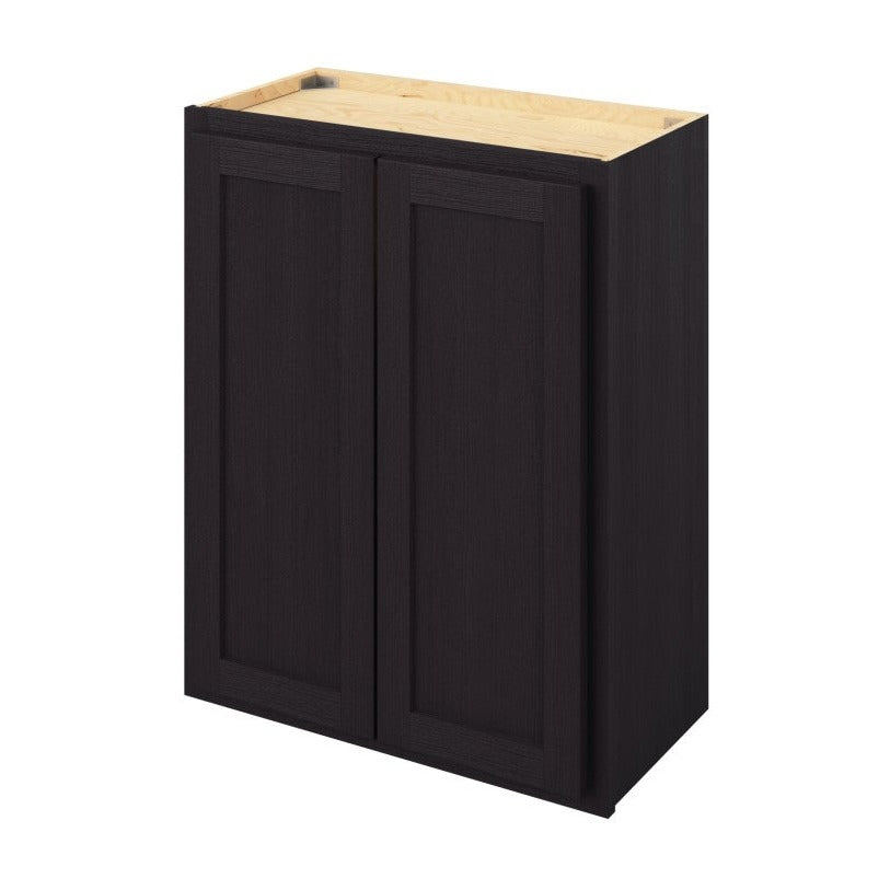 24"W x 30"H Wall Cabinet with Double Doors and Two Shelves in Hatteras Espresso