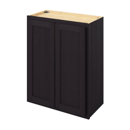 24"W x 30"H Wall Cabinet with Double Doors and Two Shelves in Hatteras Espresso