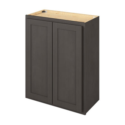 24"W x 30"H Wall Cabinet with Double Doors and Two Shelves in Hatteras Slate
