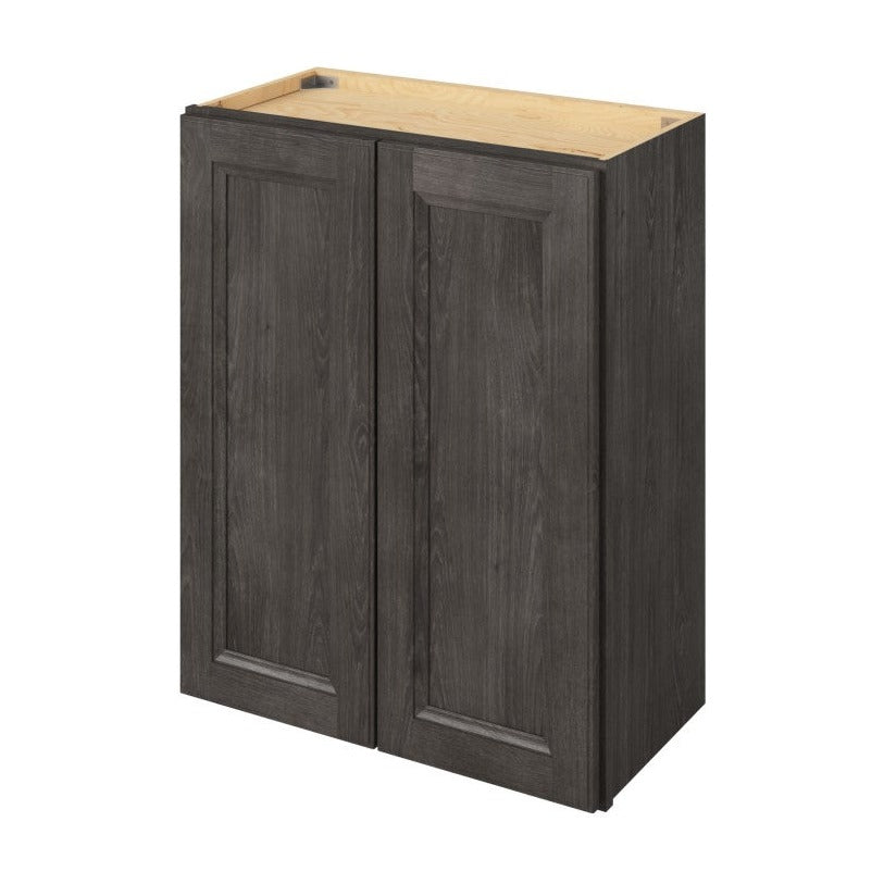 24"W x 30"H Wall Cabinet with Double Doors and Two Shelves in Maui Slate