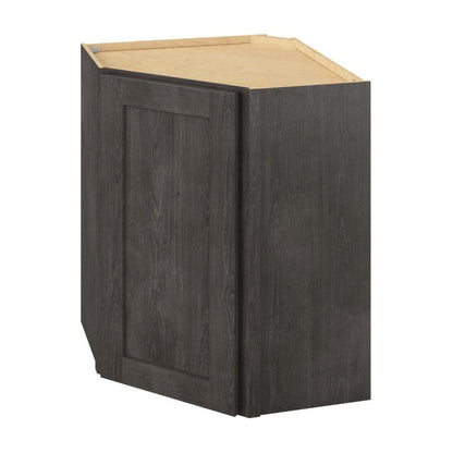24"W x 30"H Wall Diagonal Corner Cabinet with Single Door and Two Shelves in Catalina Slate