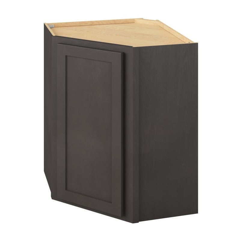 24"W x 30"H Wall Diagonal Corner Cabinet with Single Door and Two Shelves in Hatteras Slate