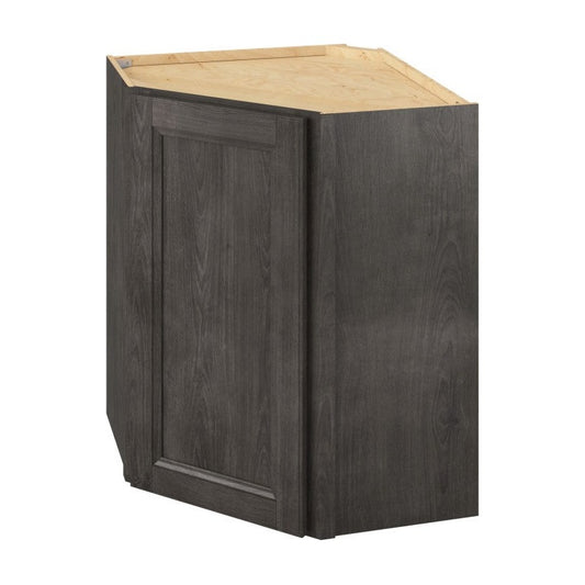 24"W x 30"H Wall Diagonal Corner Cabinet with Single Door and Two Shelves in Maui Slate