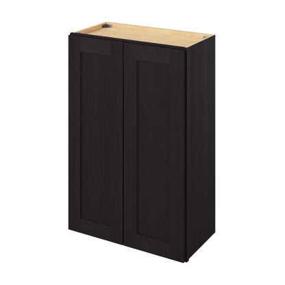 24"W x 36"H Wall Cabinet with Double Doors and Two Shelves in Catalina Espresso