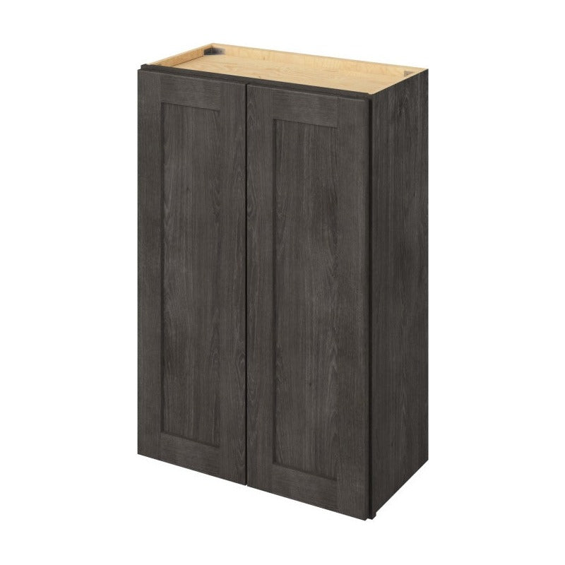 24"W x 36"H Wall Cabinet with Double Doors and Two Shelves in Catalina Slate