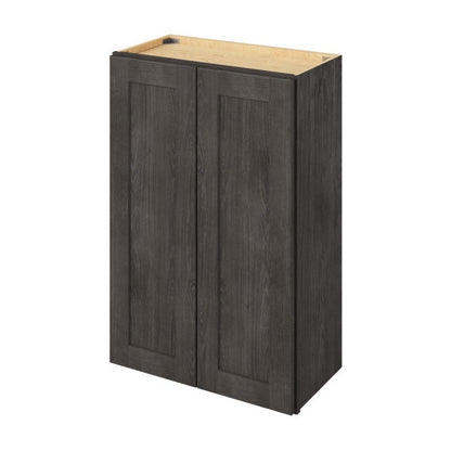 24"W x 36"H Wall Cabinet with Double Doors and Two Shelves in Catalina Slate