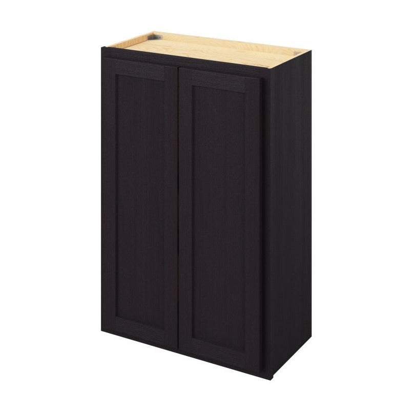 24"W x 36"H Wall Cabinet with Double Doors and Two Shelves in Hatteras Espresso