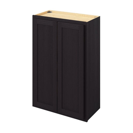24"W x 36"H Wall Cabinet with Double Doors and Two Shelves in Hatteras Espresso