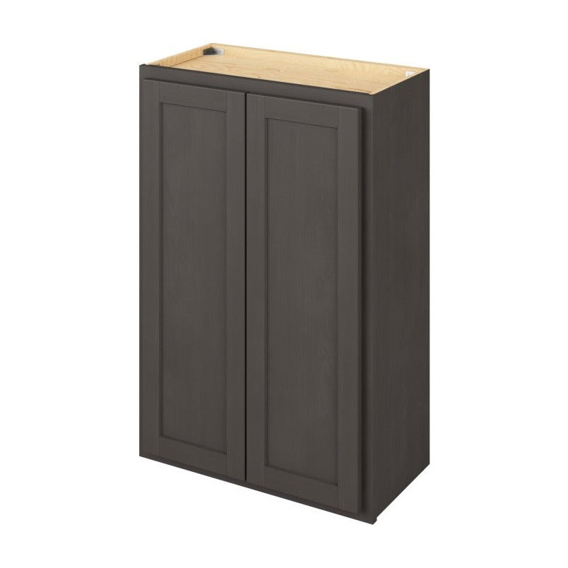 24"W x 36"H Wall Cabinet with Double Doors and Two Shelves in Hatteras Slate