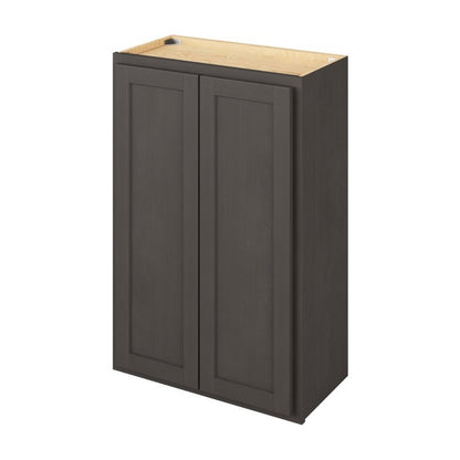 24"W x 36"H Wall Cabinet with Double Doors and Two Shelves in Hatteras Slate