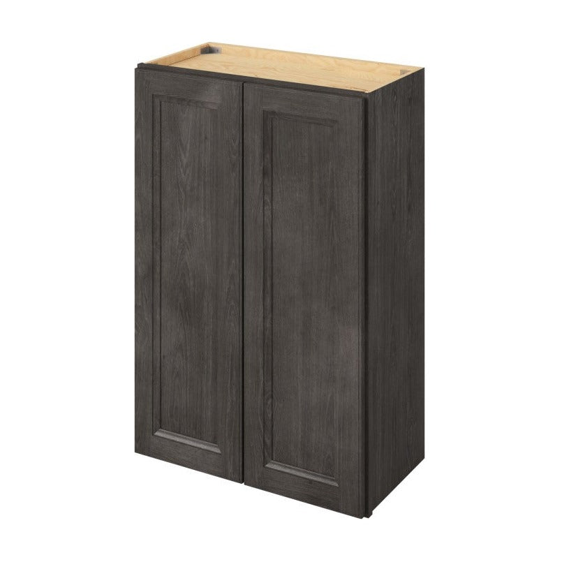 24"W x 36"H Wall Cabinet with Double Doors and Two Shelves in Maui Slate