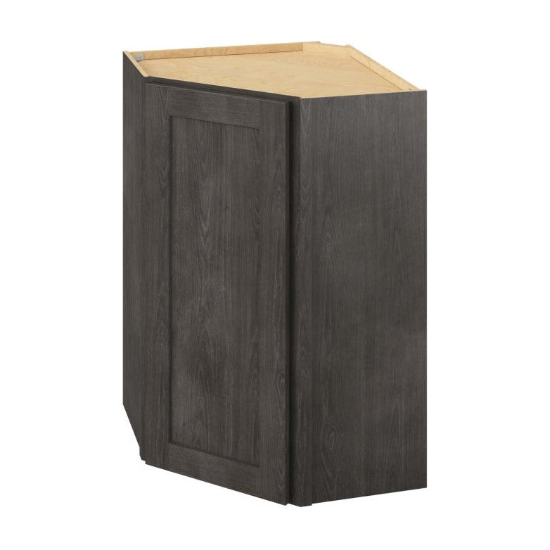 24"W x 36"H Wall Diagonal Corner Cabinet with Single Door and Two Shelves in Catalina Slate