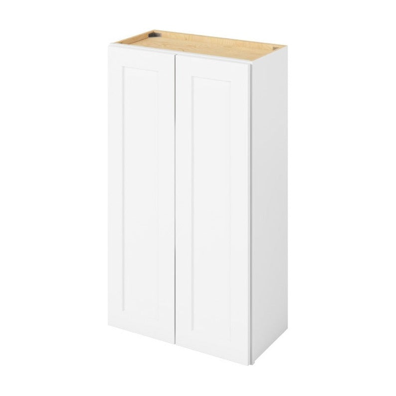 24"W x 42"H Wall Cabinet with Double Doors and Three Shelves in Catalina Polar White