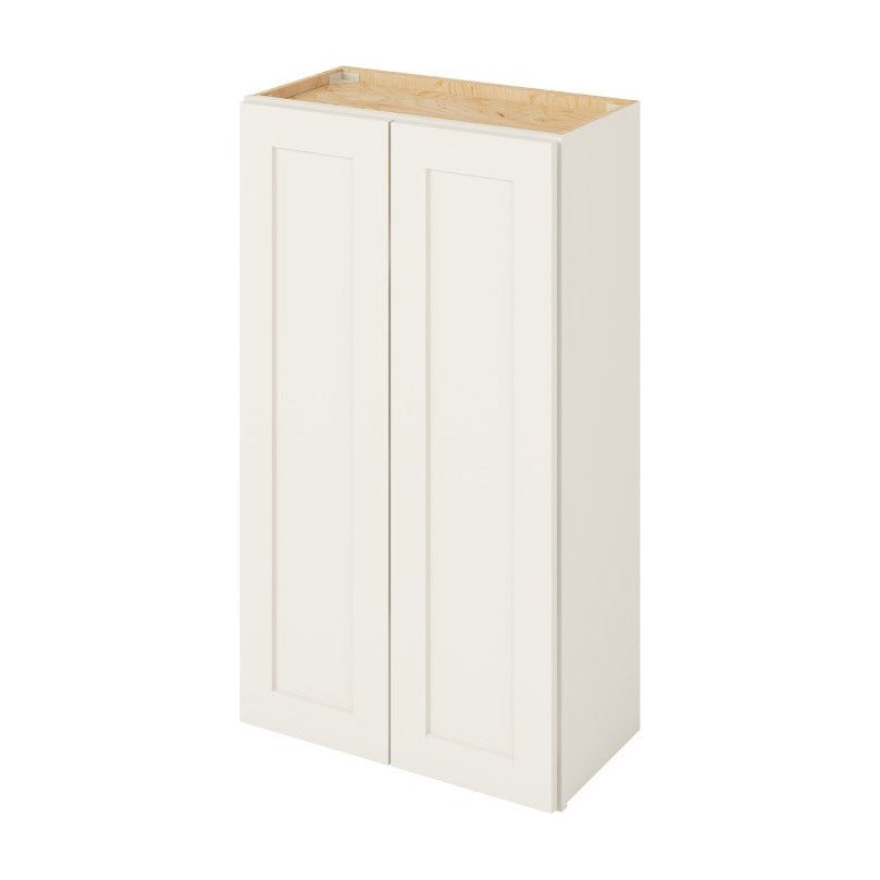 24"W x 42"H Wall Cabinet with Double Doors and Three Shelves in Catalina Shell White