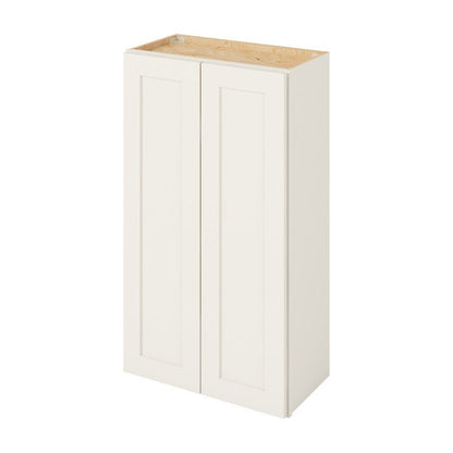 24"W x 42"H Wall Cabinet with Double Doors and Three Shelves in Catalina Shell White