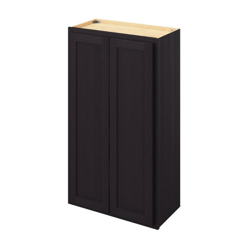 24"W x 42"H Wall Cabinet with Double Doors and Three Shelves in Hatteras Espresso