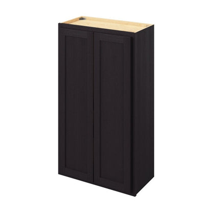 24"W x 42"H Wall Cabinet with Double Doors and Three Shelves in Hatteras Espresso