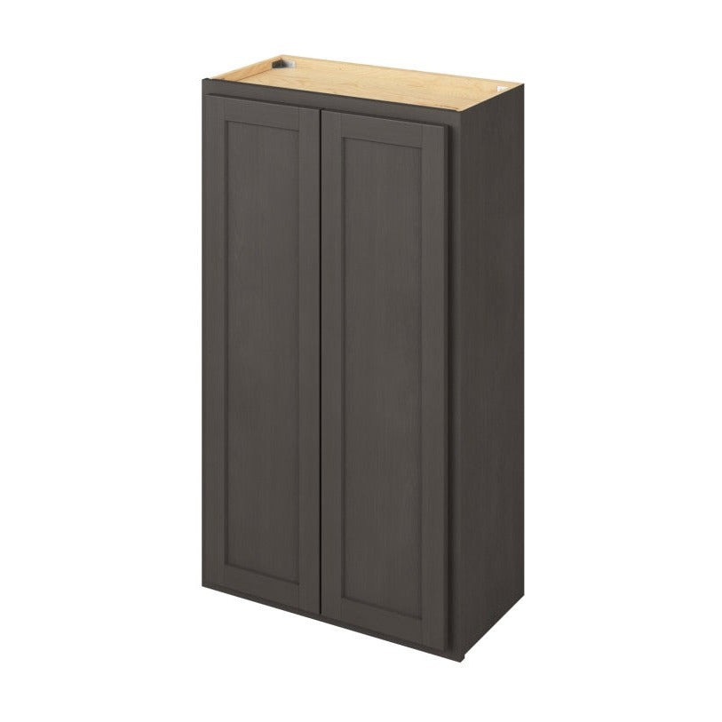 24"W x 42"H Wall Cabinet with Double Doors and Three Shelves in Hatteras Slate