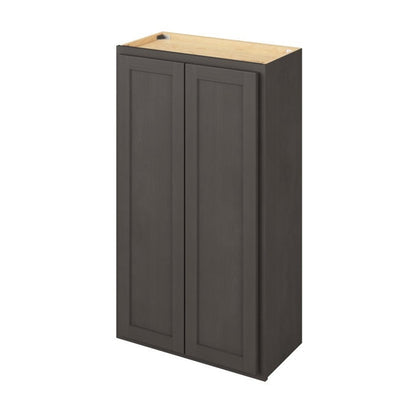 24"W x 42"H Wall Cabinet with Double Doors and Three Shelves in Hatteras Slate