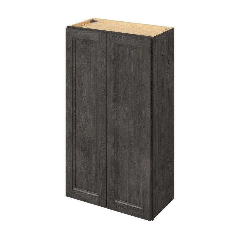 24"W x 42"H Wall Cabinet with Double Doors and Three Shelves in Maui Slate