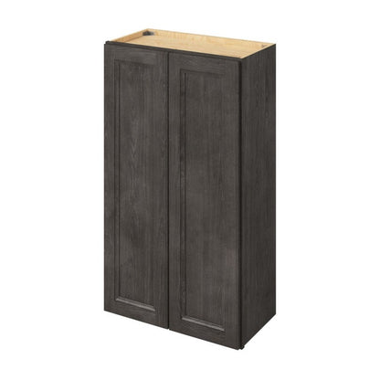 24"W x 42"H Wall Cabinet with Double Doors and Three Shelves in Maui Slate