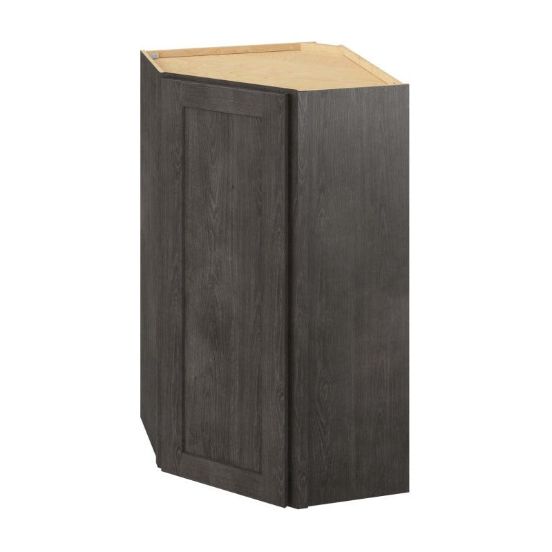 24"W x 42"H Wall Diagonal Corner Cabinet with Single Door and Three Shelves in Catalina Slate