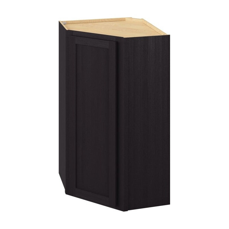 24"W x 42"H Wall Diagonal Corner Cabinet with Single Door and Three Shelves in Hatteras Espresso
