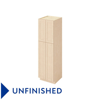 24"W x 84"H Pantry Cabinet with Four Doors and Six Shelves in Catalina Unfinished