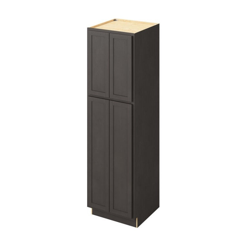 24"W x 84"H Pantry Cabinet with Four Doors and Six Shelves in Hatteras Slate