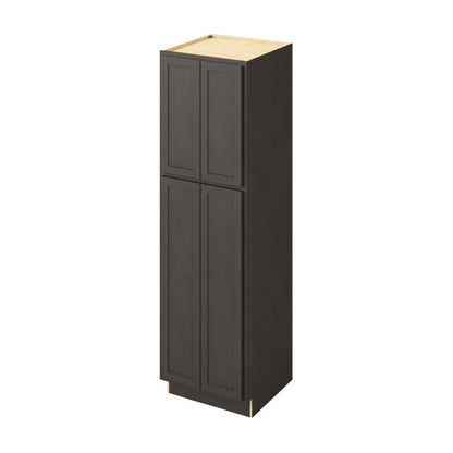 24"W x 84"H Pantry Cabinet with Four Doors and Six Shelves in Hatteras Slate