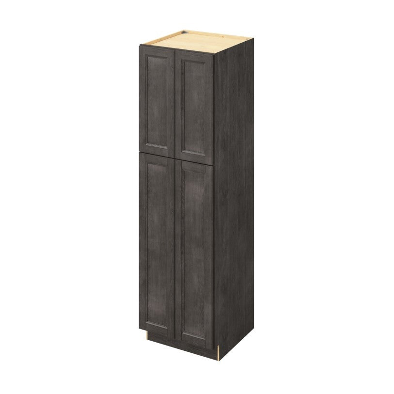 24"W x 84"H Pantry Cabinet with Four Doors and Six Shelves in Maui Slate