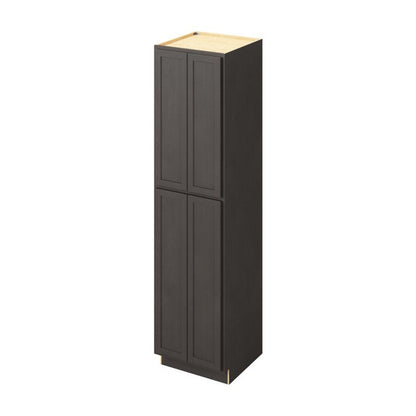 24"W x 96"H Pantry Cabinet with Four Doors and Six Shelves in Hatteras Slate