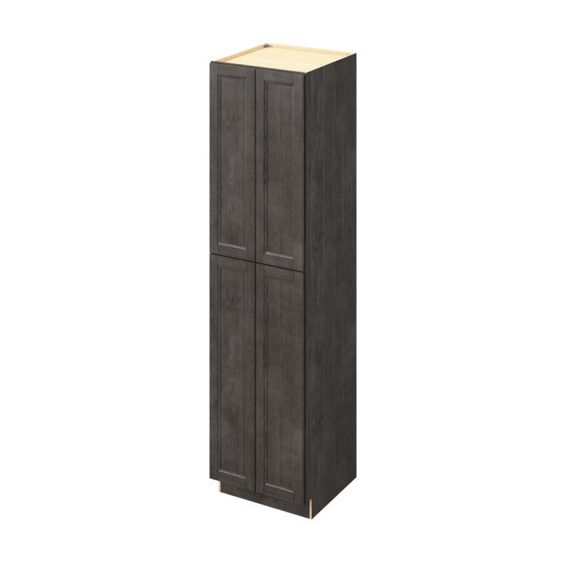 24"W x 96"H Pantry Cabinet with Four Doors and Six Shelves in Maui Slate