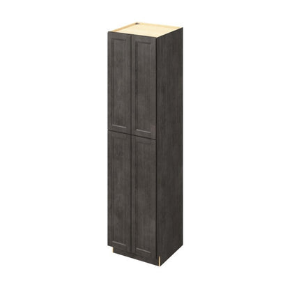 24"W x 96"H Pantry Cabinet with Four Doors and Six Shelves in Maui Slate